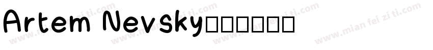 Artem Nevsky字体转换